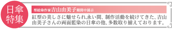 日傘,紅型,型染作家吉山由美子さん